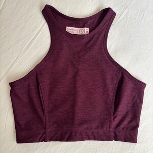 Outdoor Voices Plum High-Neck Sports Bra